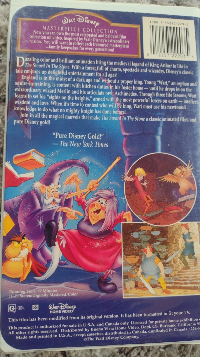 VHS --The Sword and the Stone - photo 2