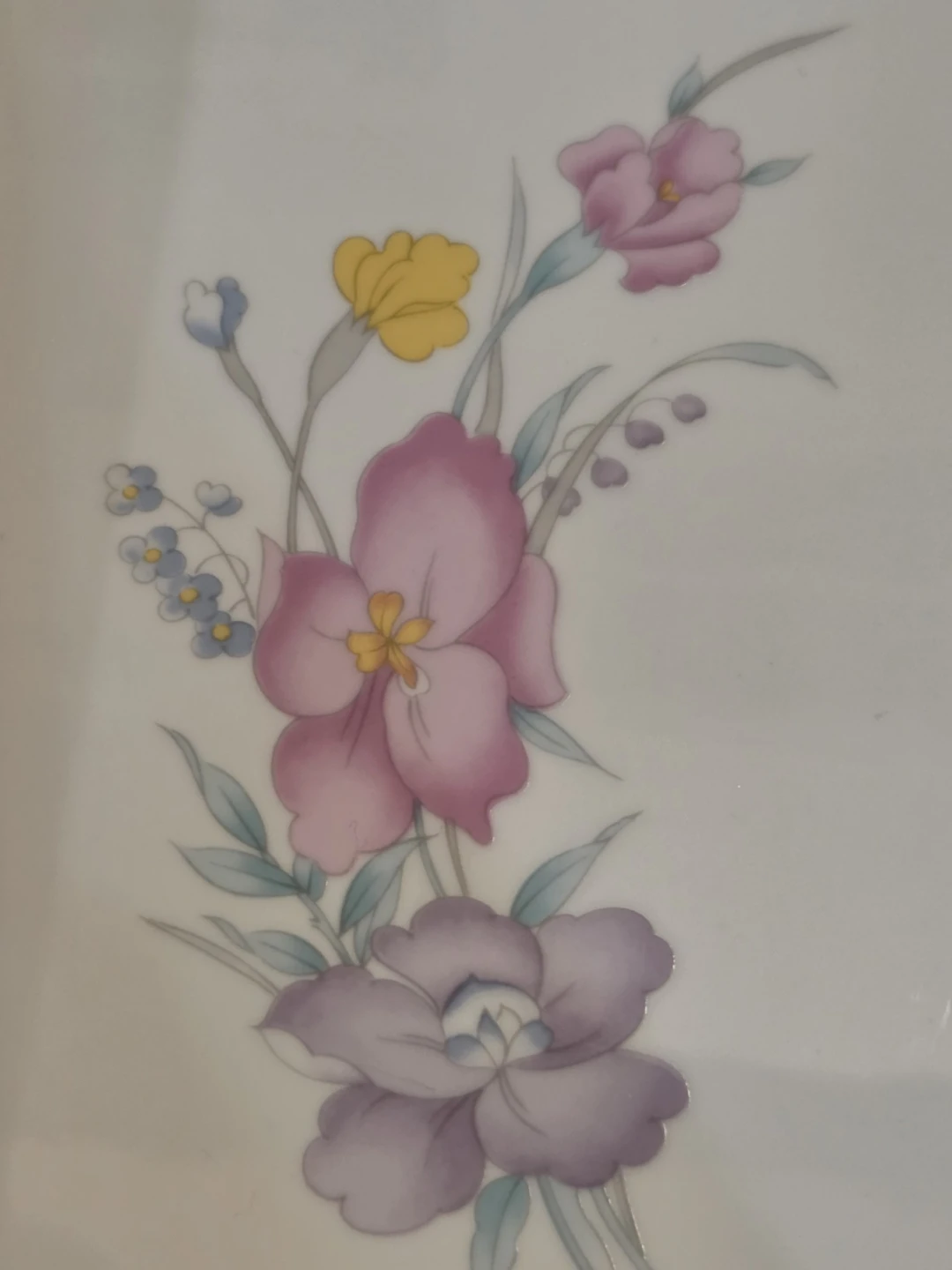 Vtg 80s 90s Baking Pan Pastel Floral Stoneware 9 x 12 - photo 2