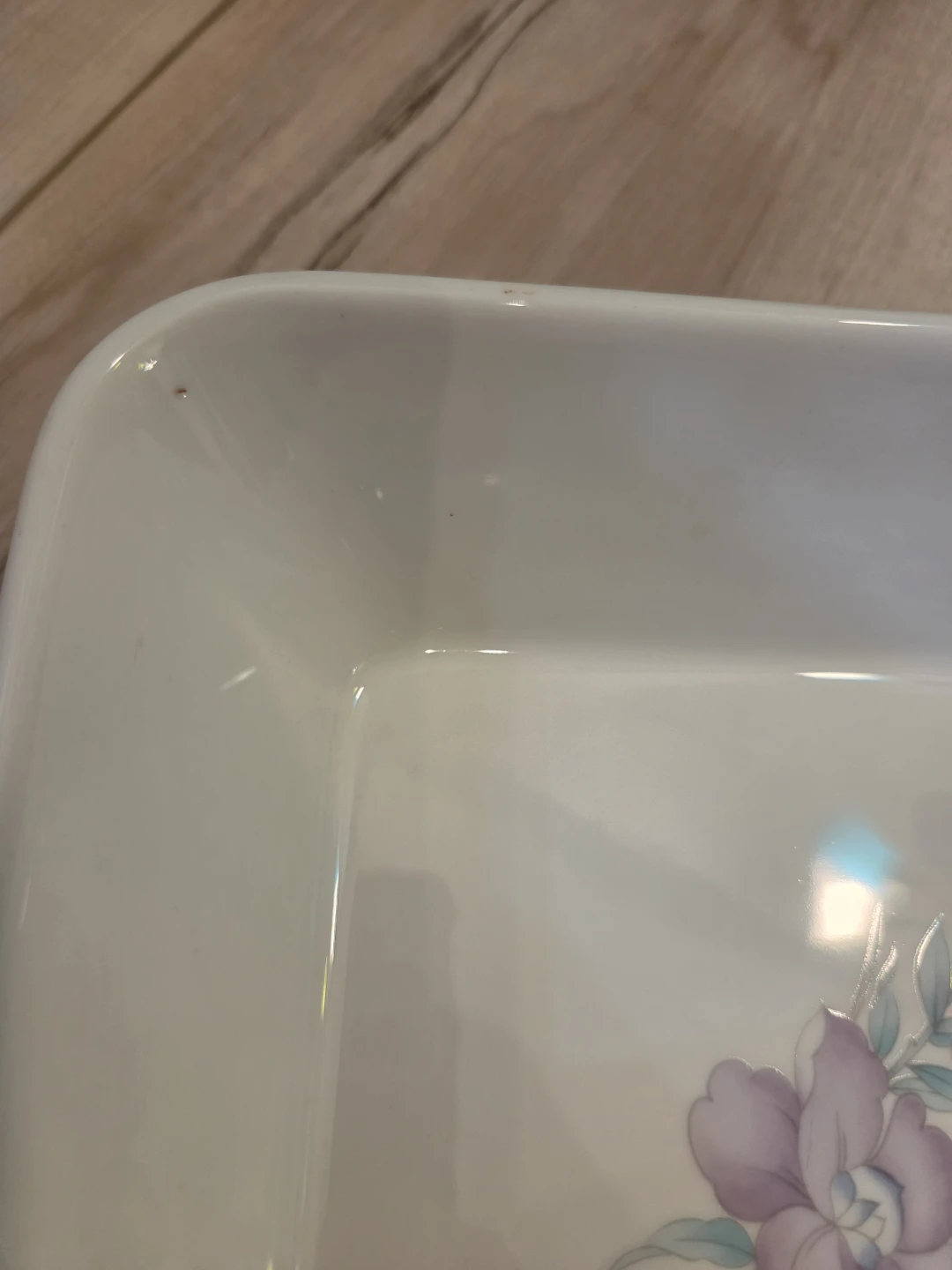 Vtg 80s 90s Baking Pan Pastel Floral Stoneware 9 x 12 - photo 4