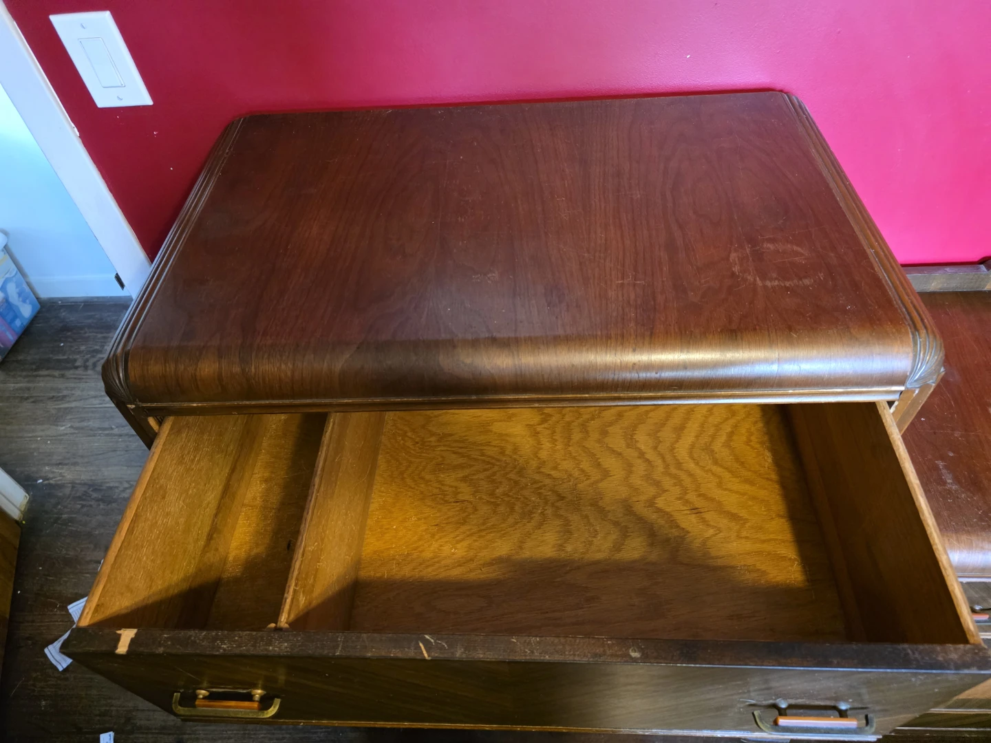 Vintage Art Deco Real Wood Dresser Set - photo 4