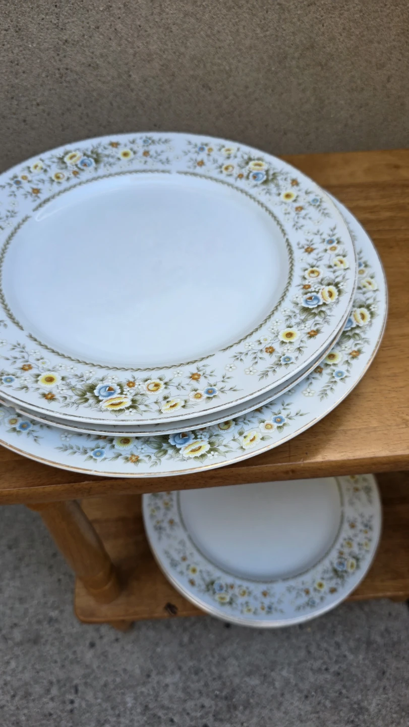 Vintage Floral Dinner Plates - Set of 7 - photo 2