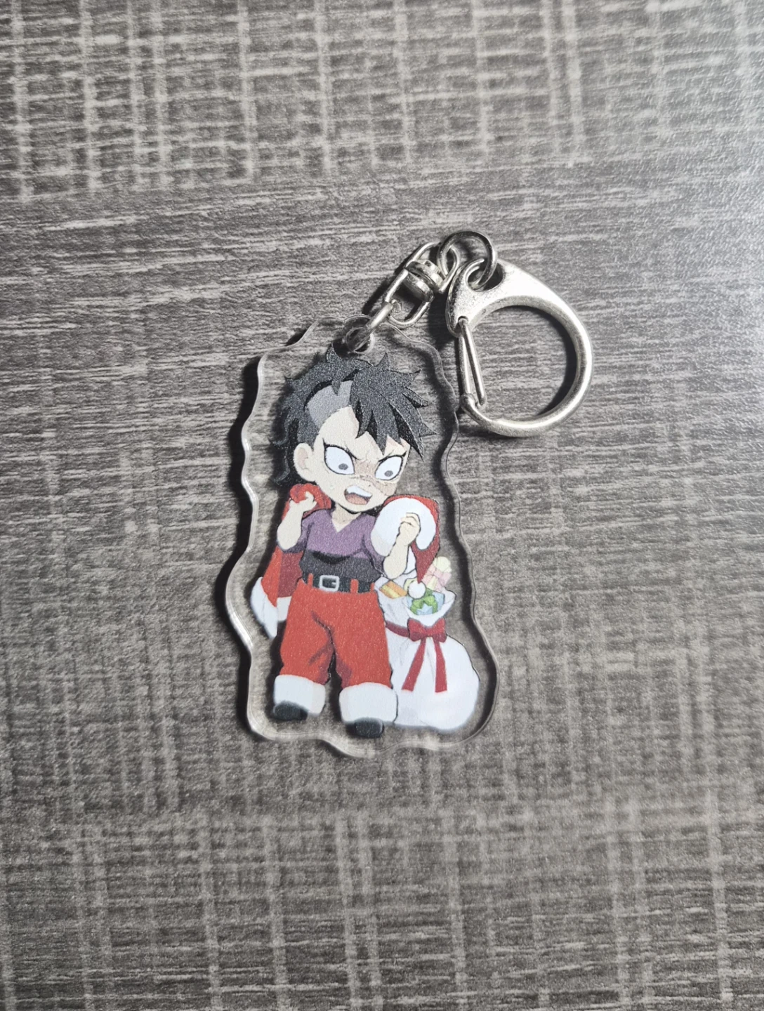Demon Slayer Genya Shinazugawa Character Christmas Keychain