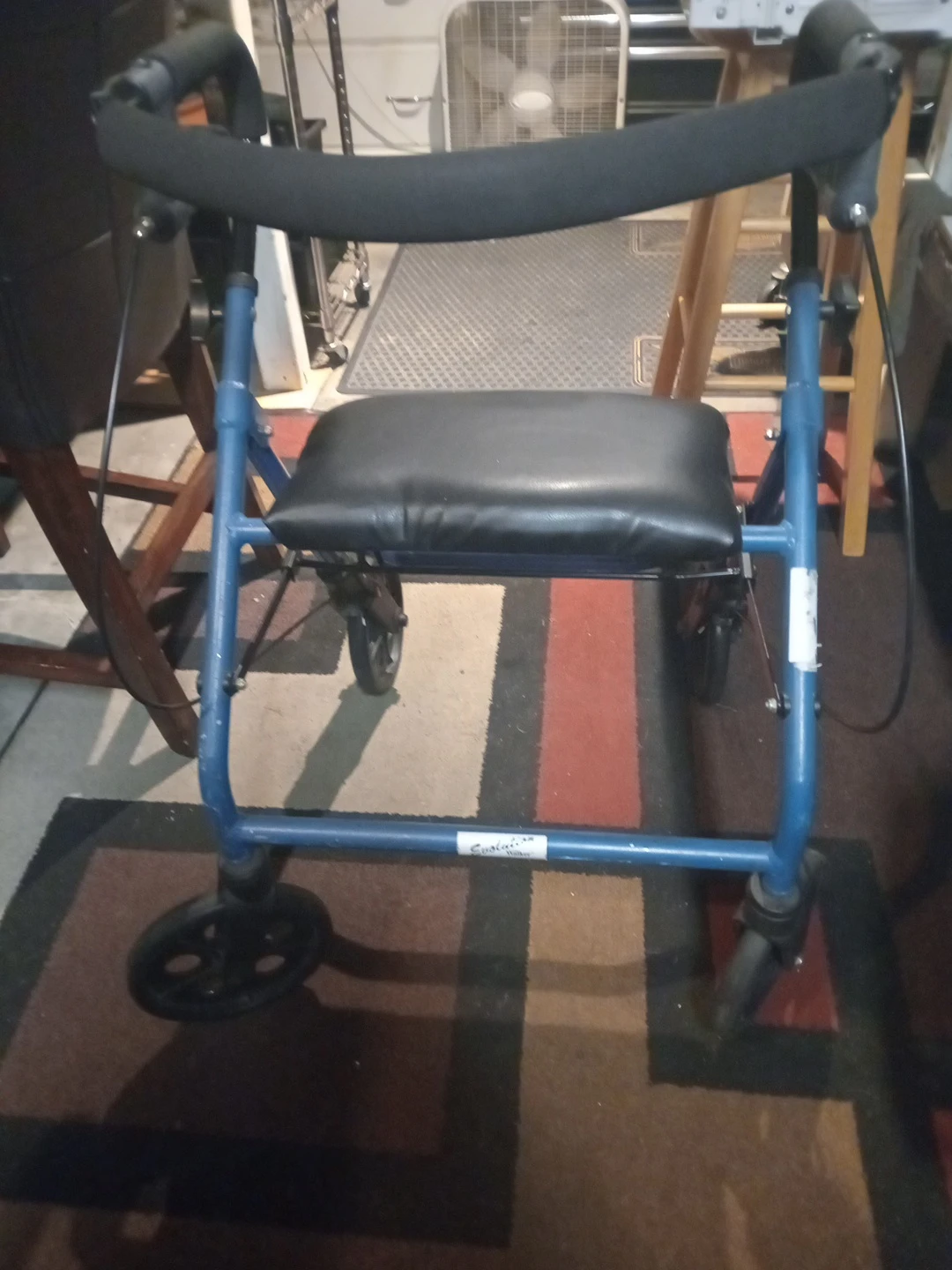 Blue Rolling Walker with Seat - photo 2