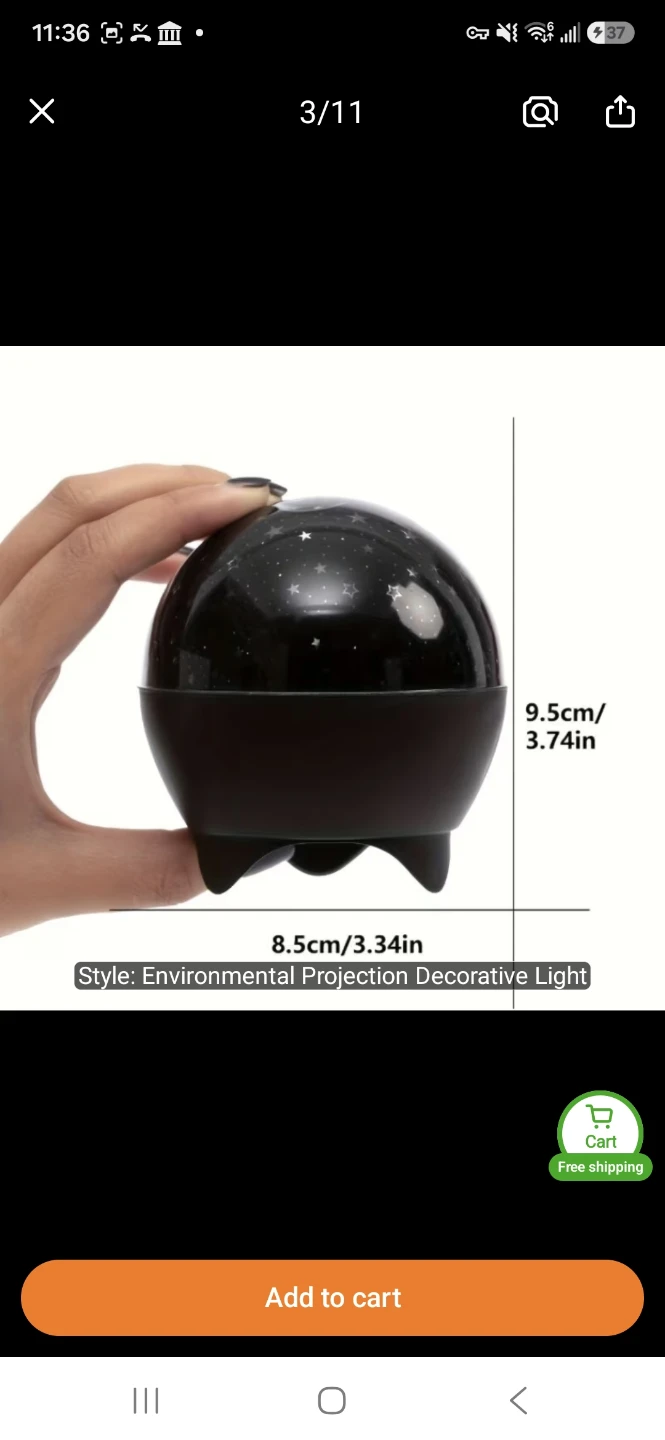 Star and Moon Ambient Night Light Projector - photo 4