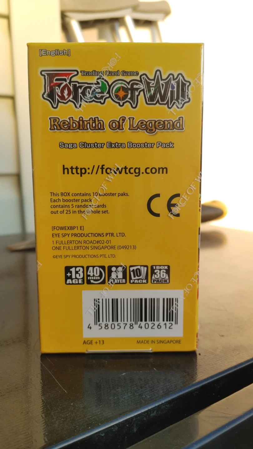 (Sealed) Force of Will - Rebirth of Legend Booster Pack! - photo 3