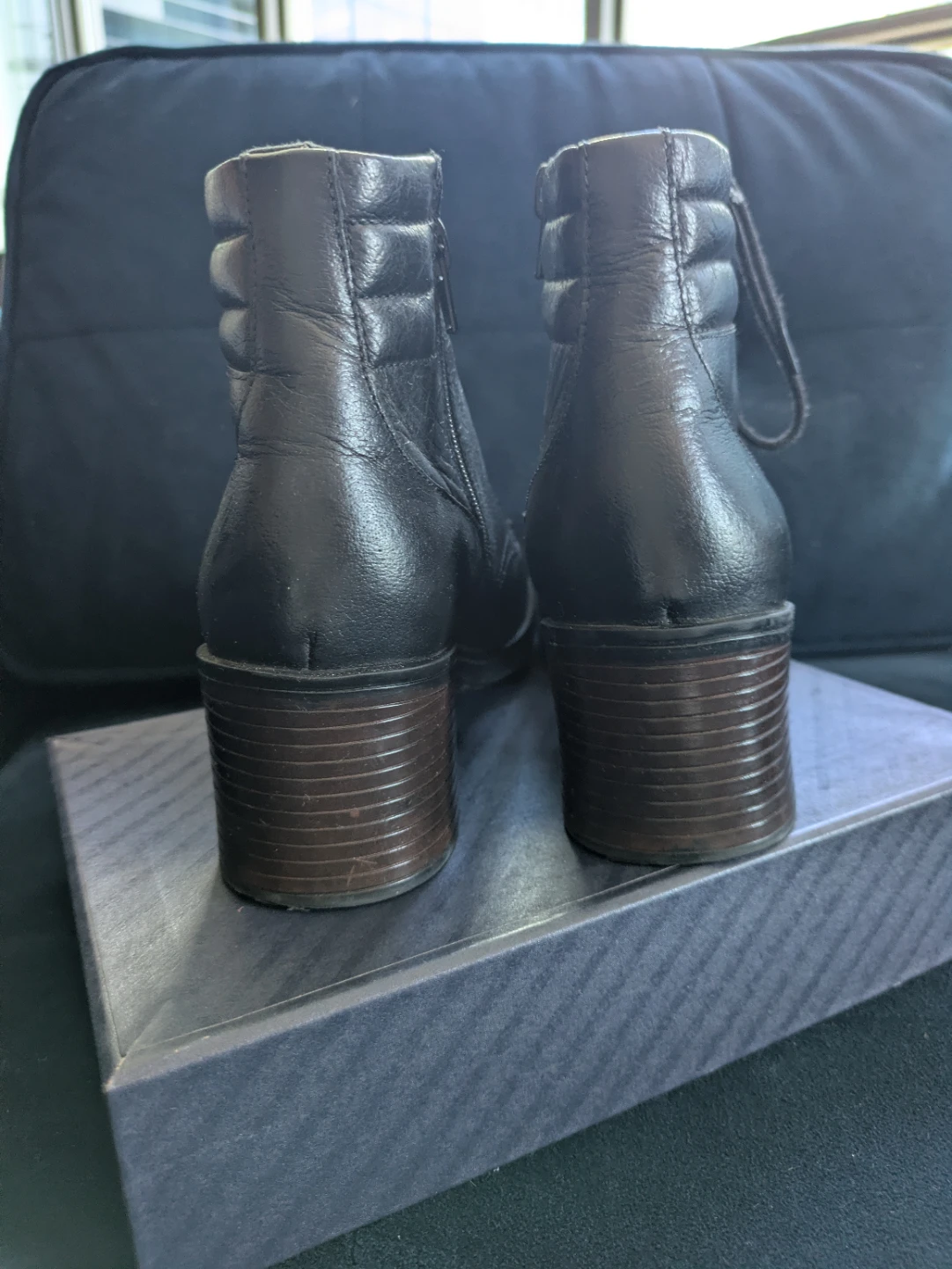 Clarks Hollis Jasmine Black Leather Lace-Up Ankle Boots 8.5 - photo 3