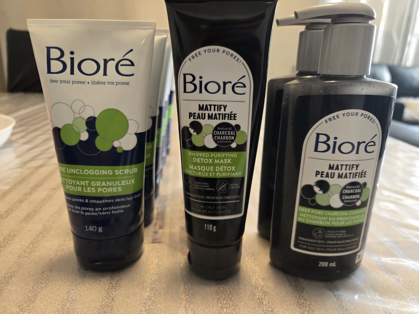 Biore Skincare Lot - Pore Unclogging Scrub, Detox Mask, Cleanser - photo 3