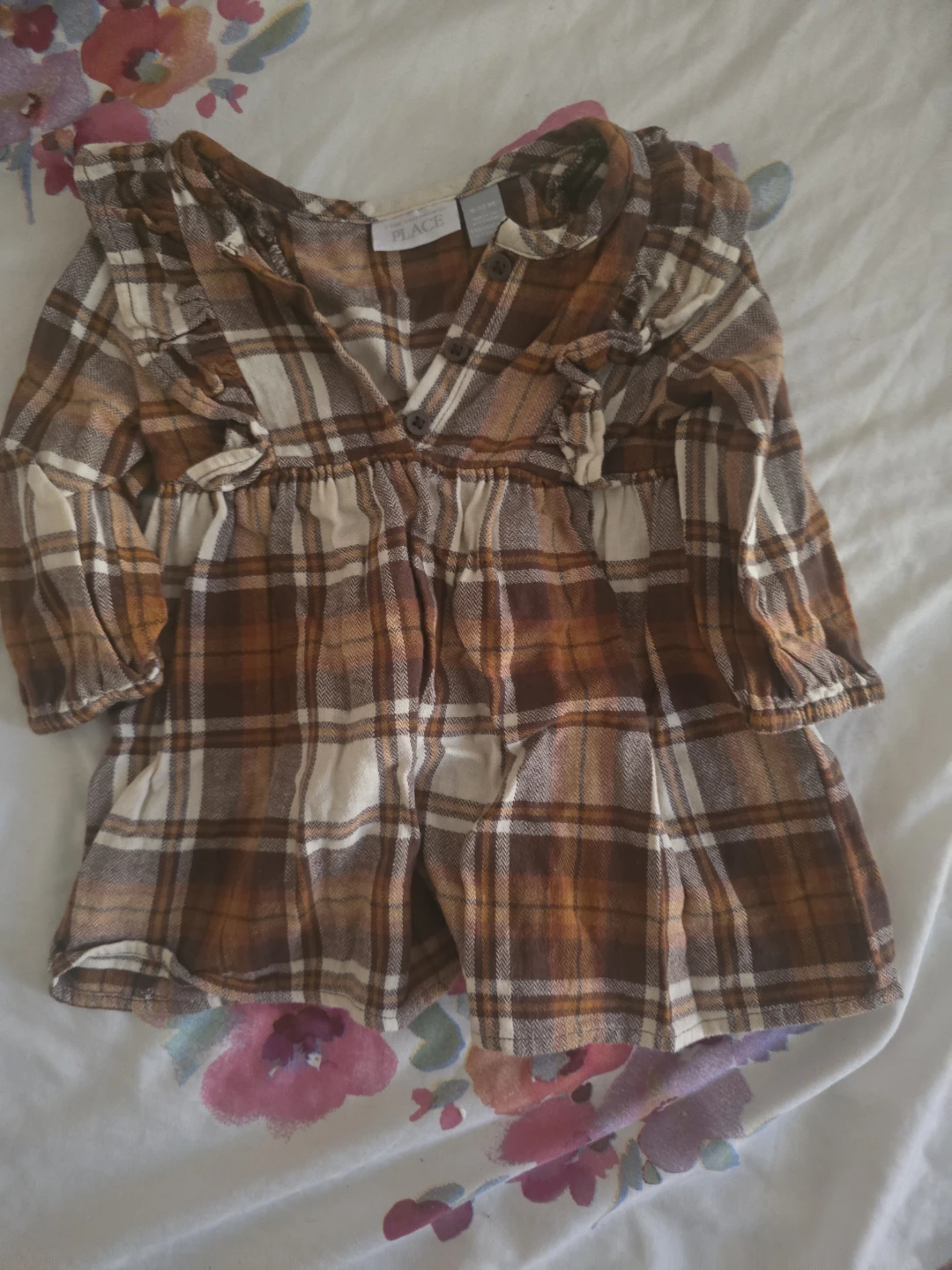 The Children's Place Plaid Long Sleeve Dress - photo 2