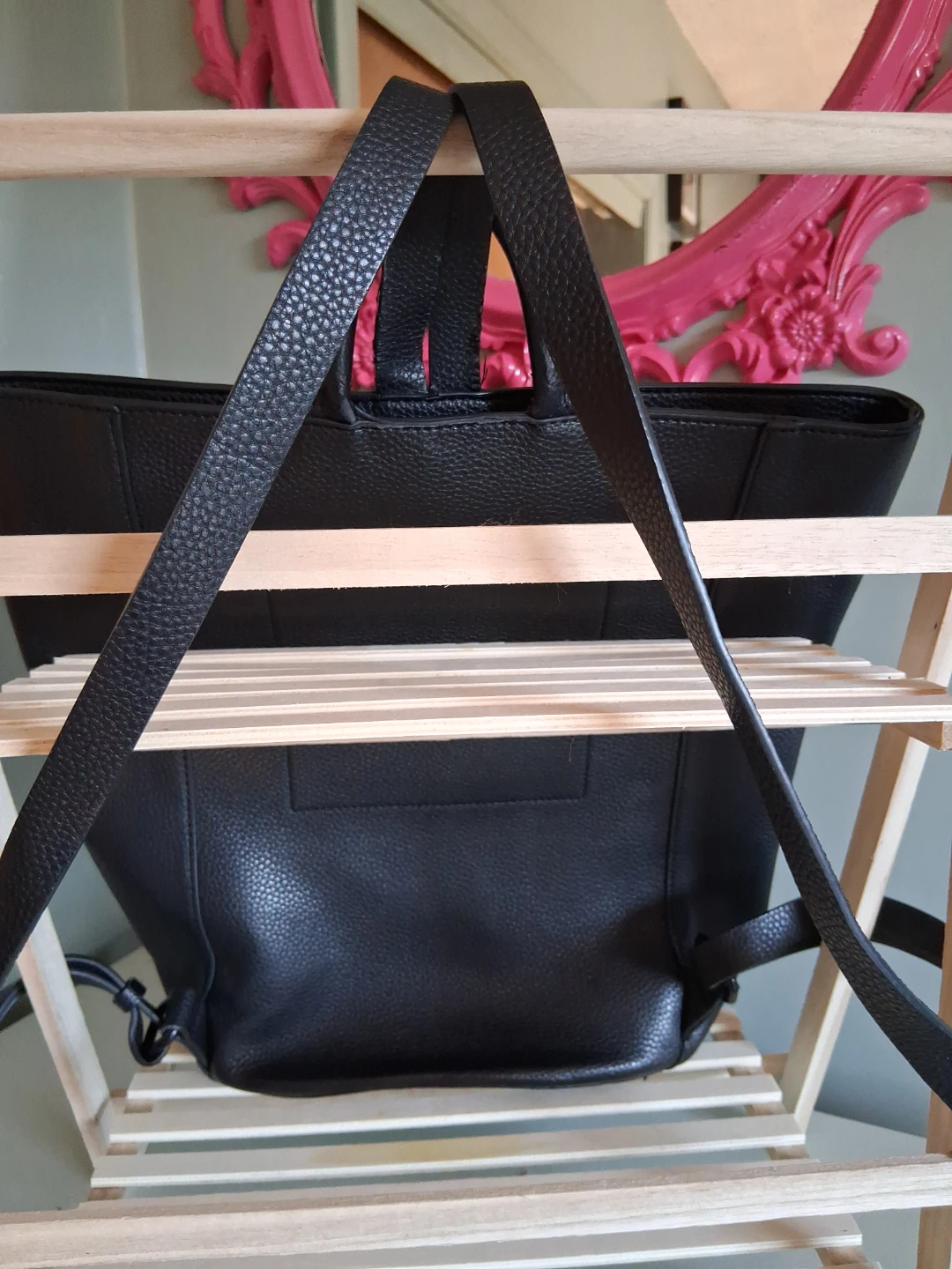 OAK + FORT Black Vegan Leather Backpack - photo 3