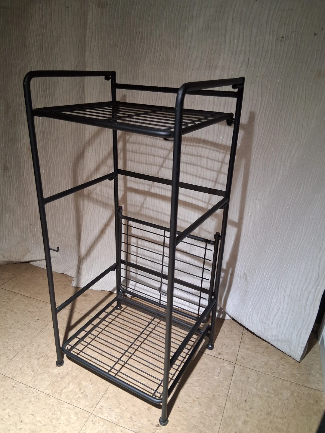 Black Metal Wire Shelf Unit - photo 4