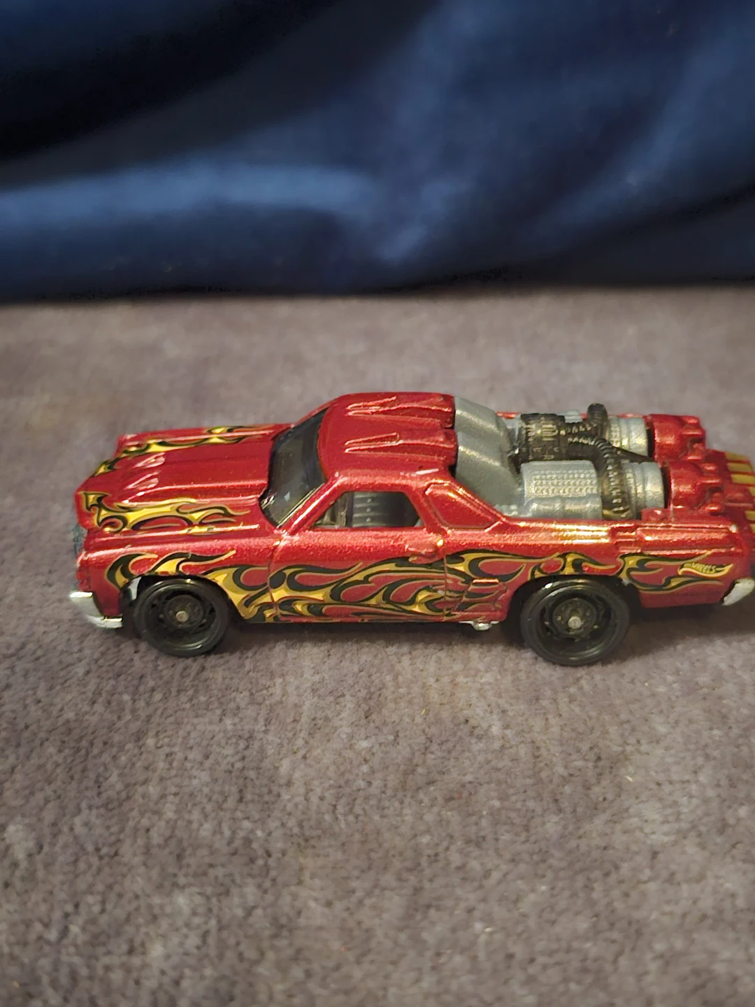 Hot Wheels El Camino Red Flame Diecast Toy Car