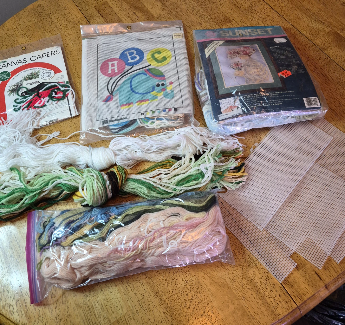 Large Misc. Lot of Needlepoint Kits etc. Brand New Leftovers...