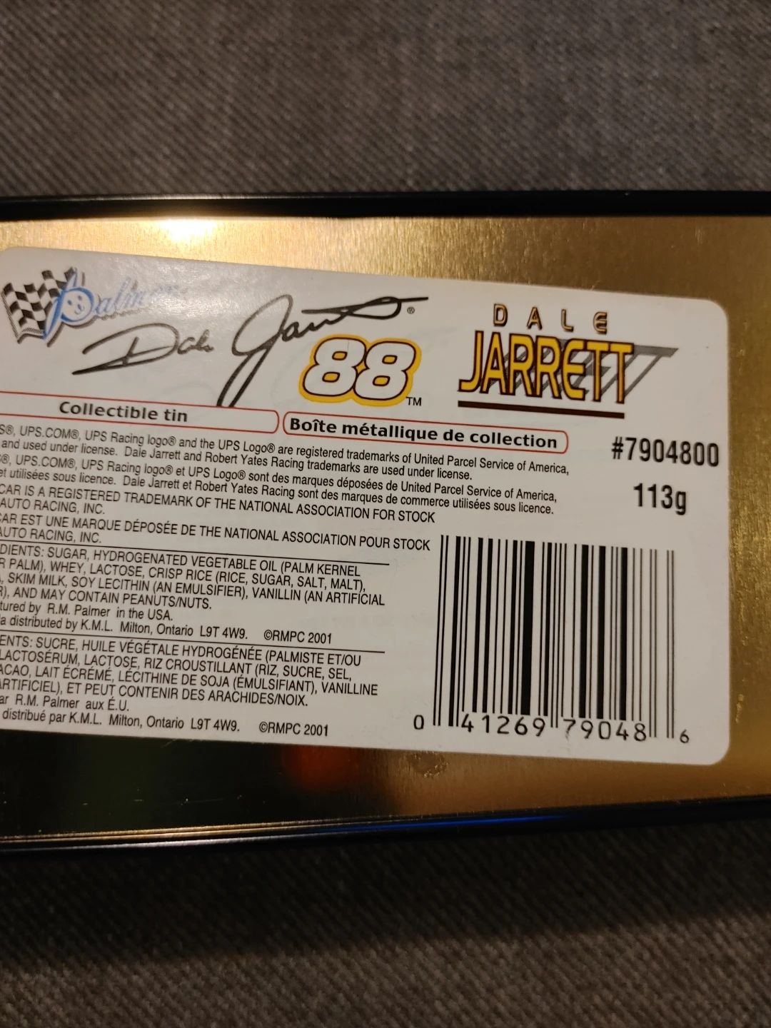 Dale Jarrett #88 UPS Nascar Collectible Tin - photo 3