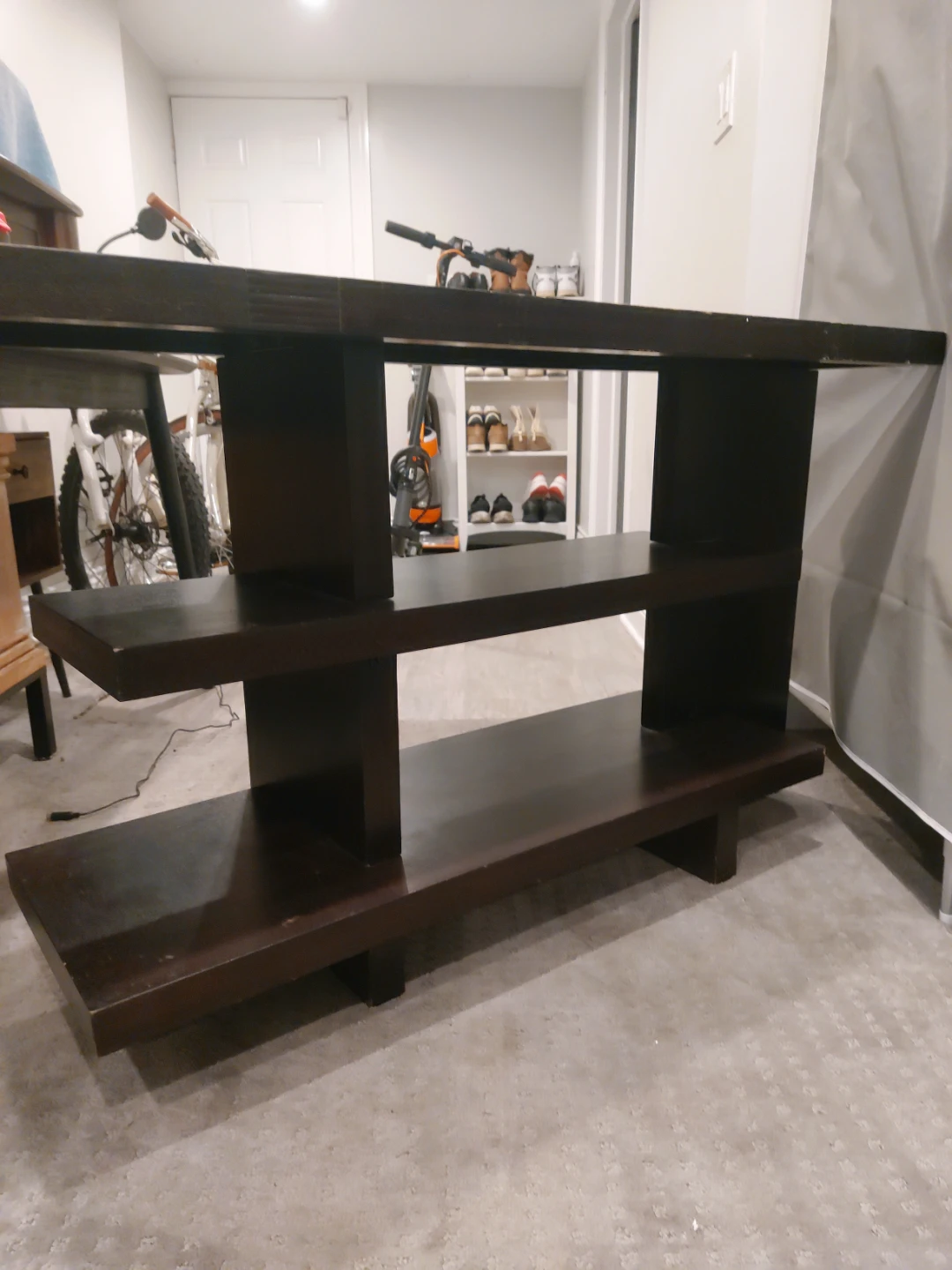 Dark Wood 3-Tier Shelf Unit - photo 3