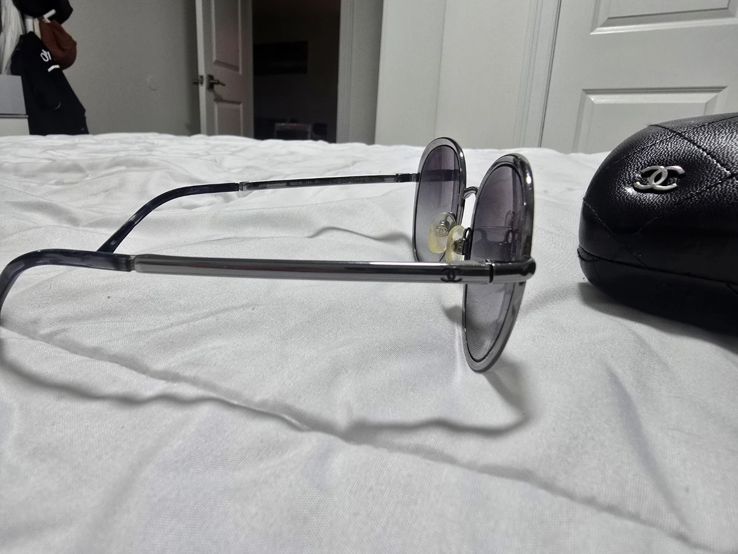 Chanel Round Sunglasses with Case and Pouch - photo 3