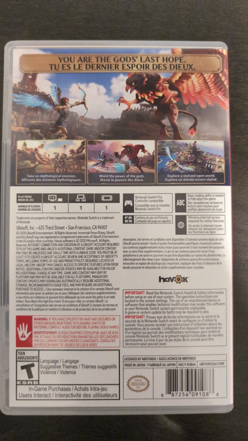Immortals Fenyx Rising Nintendo Switch Game - photo 3