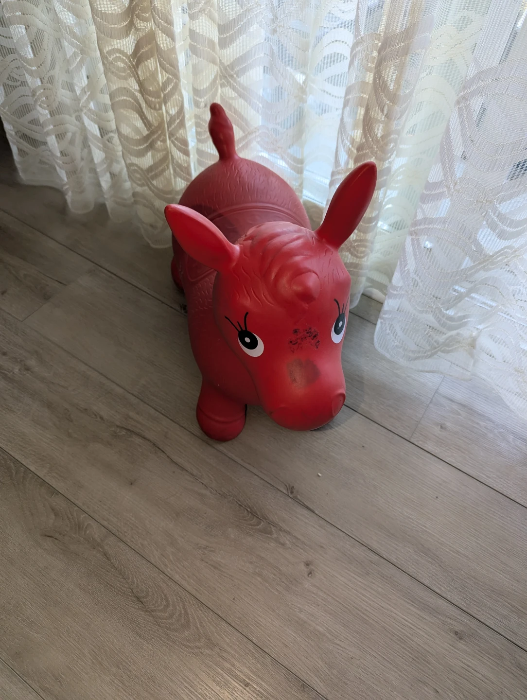 Red Inflatable Bouncy Horse Toy - photo 2