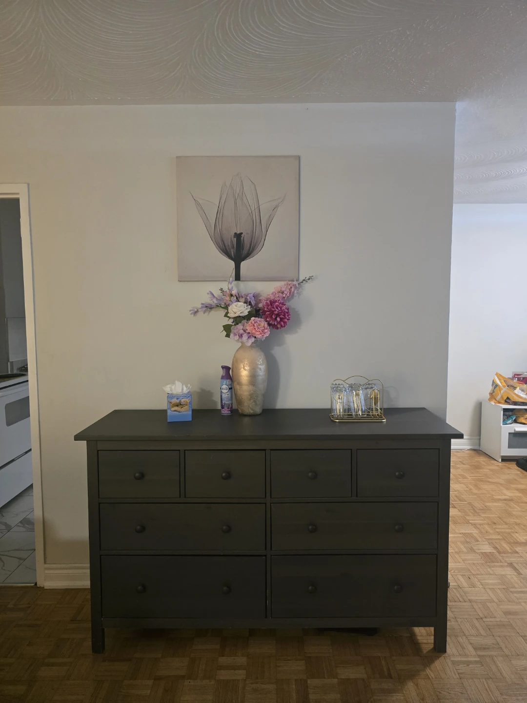 Dark Gray 8-Drawer Dresser / Sideboard – Great Condition