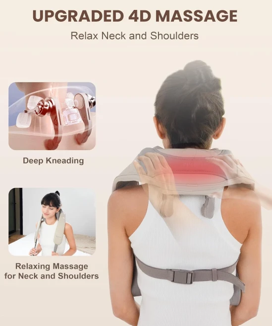 Heycool - Neck & Shoulder Massager with Heat, Kneading, Cordless - photo 3
