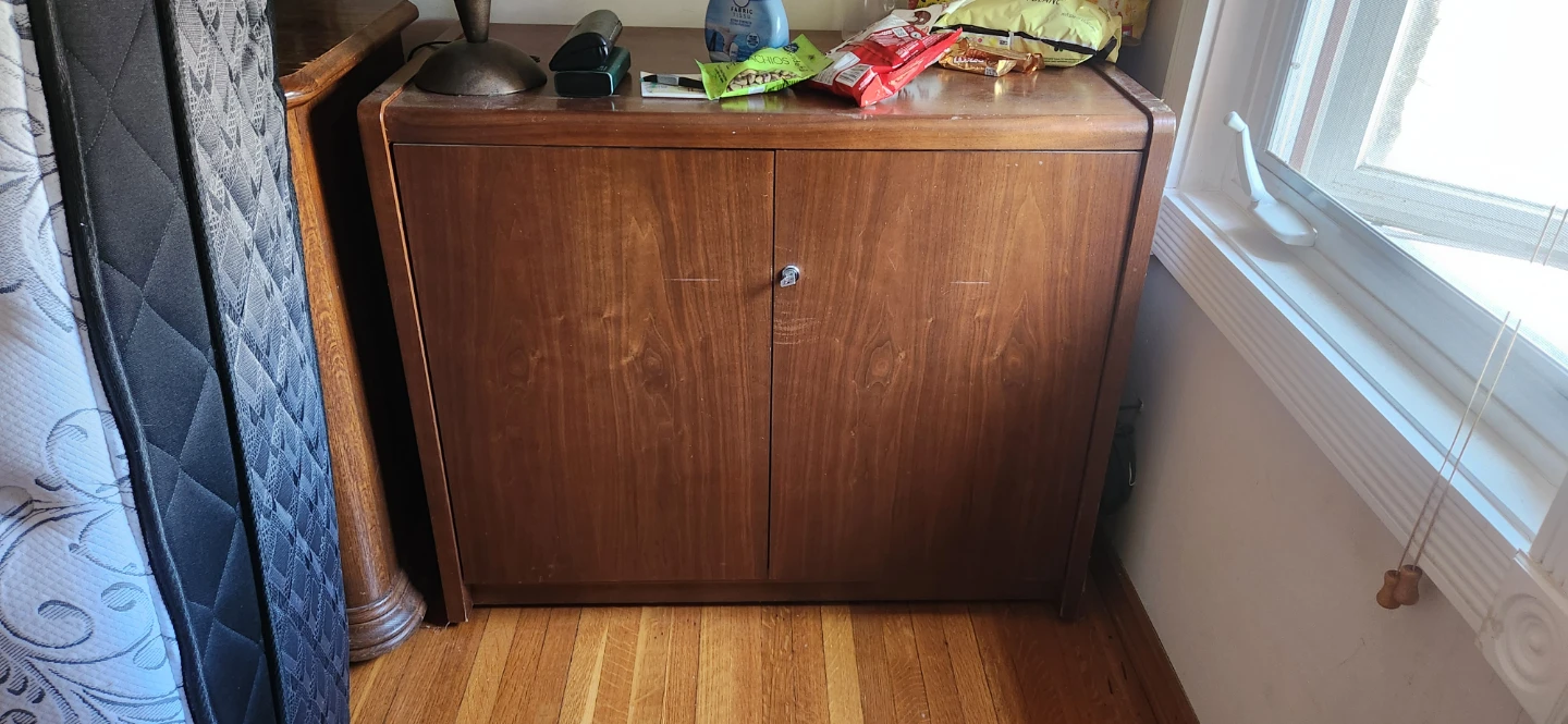 Vintage Two-Door Cabinet w/key