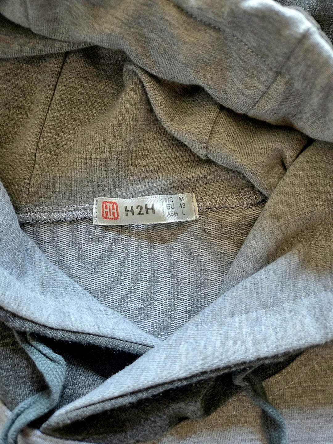 H2H Gray Colorblock Men’s Hoodie Size M Casual Pullover - photo 5