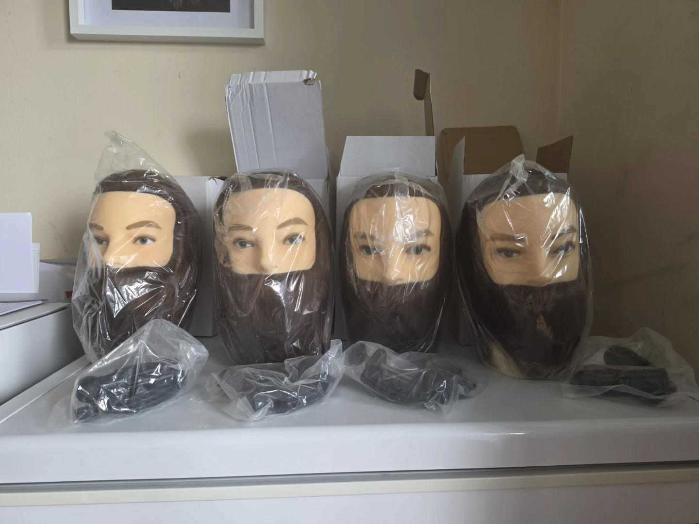Brand New Male Mannequin Heads with Beards & Clamps - photo 2