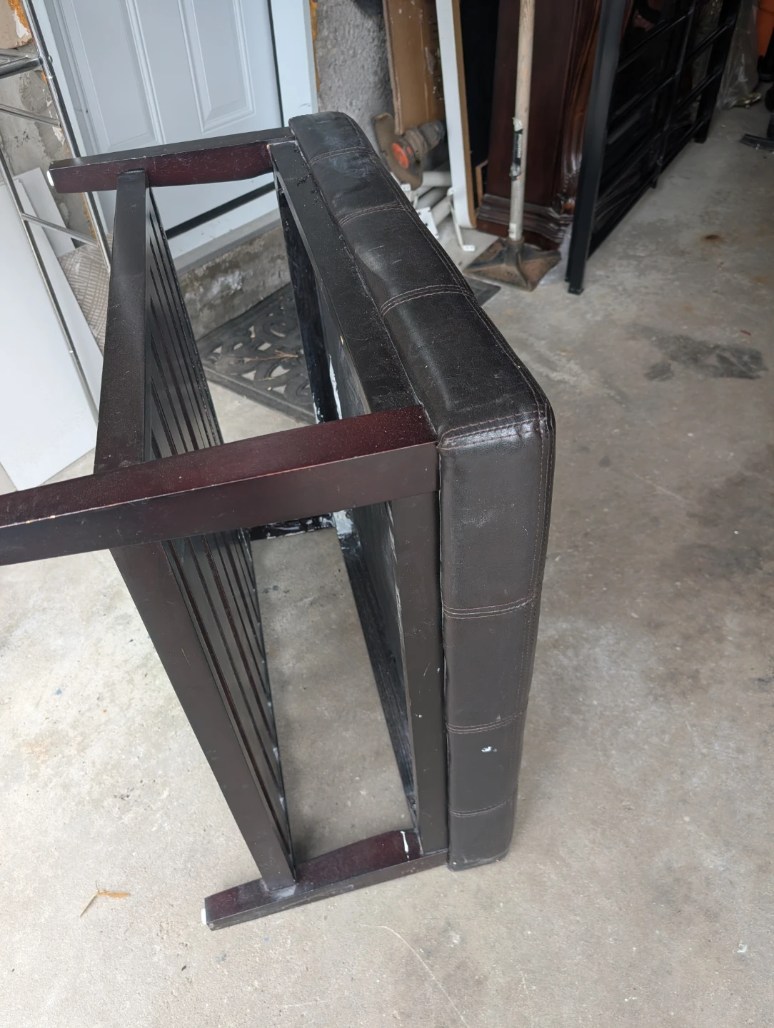 Black Tufted Ottoman coffee table pickup as it is