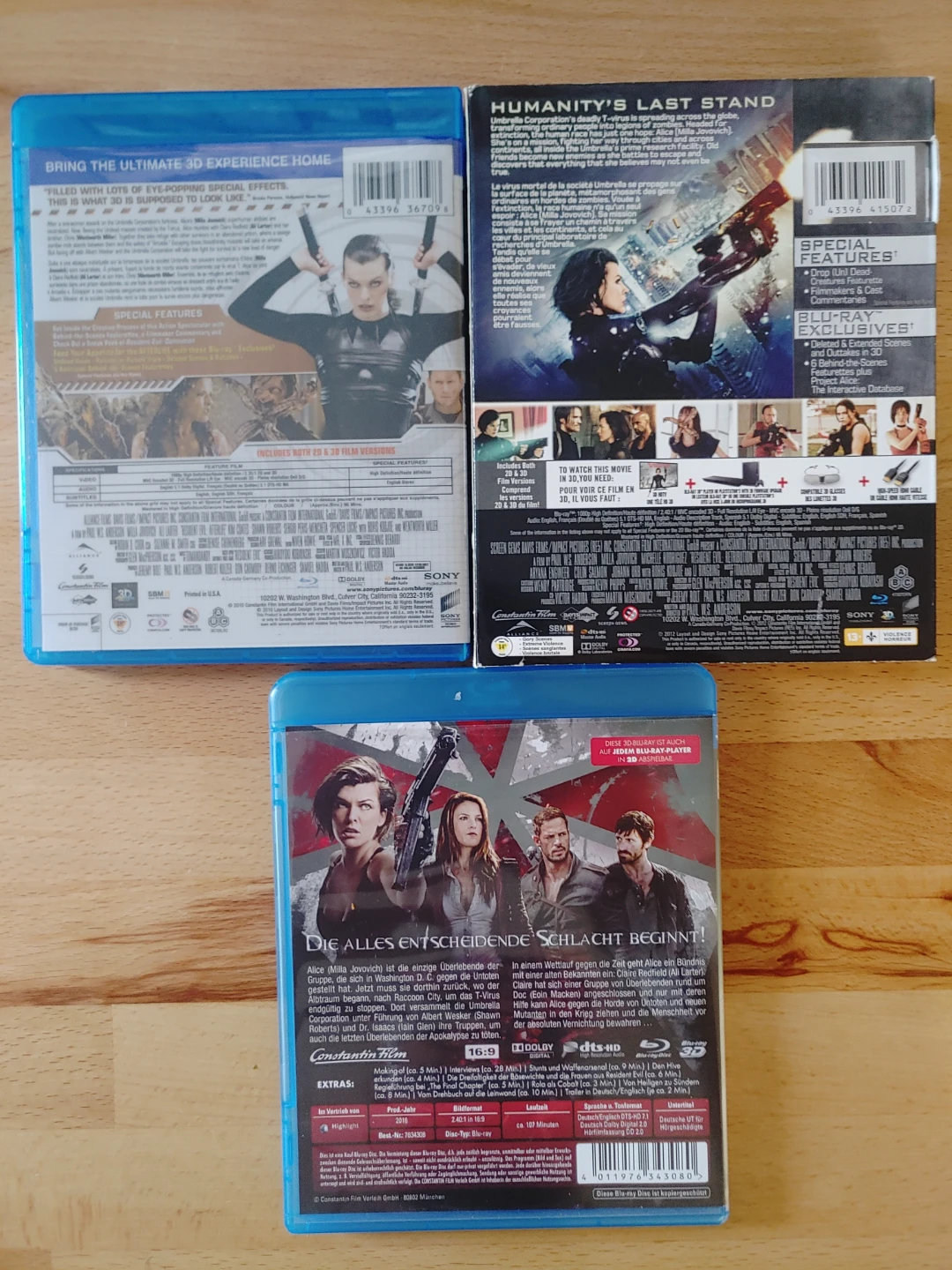 Resident Evil 3D Blu-ray Trilogy - all for $50 - photo 2