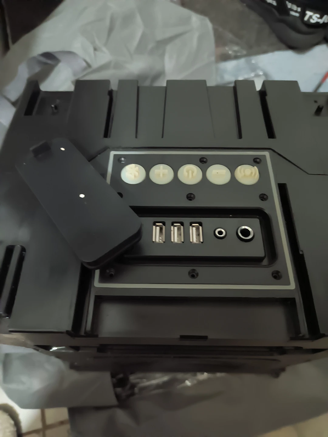 Black Bluetooth Speaker with USB Ports - photo 2