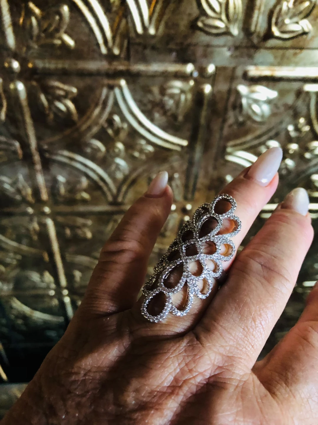 Statement Ring with Crystals
