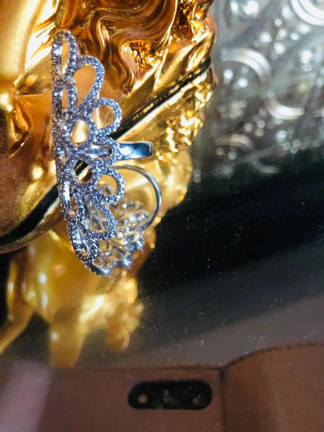 Statement Ring with Crystals - photo 2