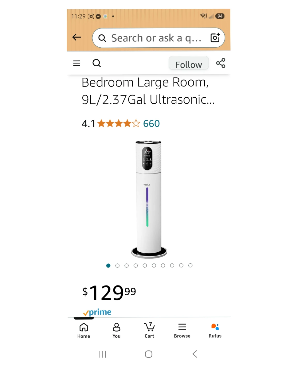 TEBILD Ultrasonic Humidifier - photo 2