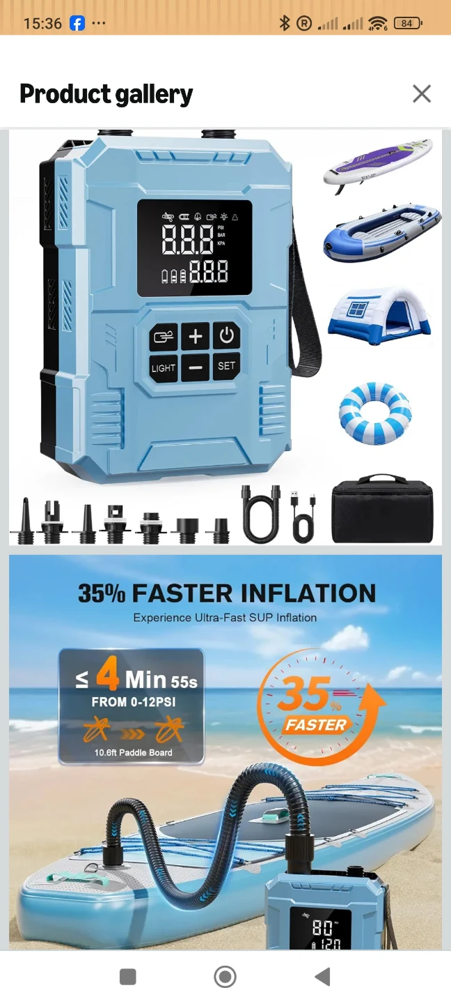 S8 SUP Electric Air Pump - 22 PSI