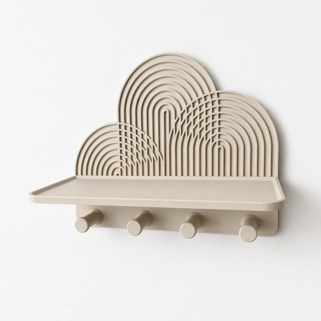 Mid century design Shelf with Hooks - photo 2
