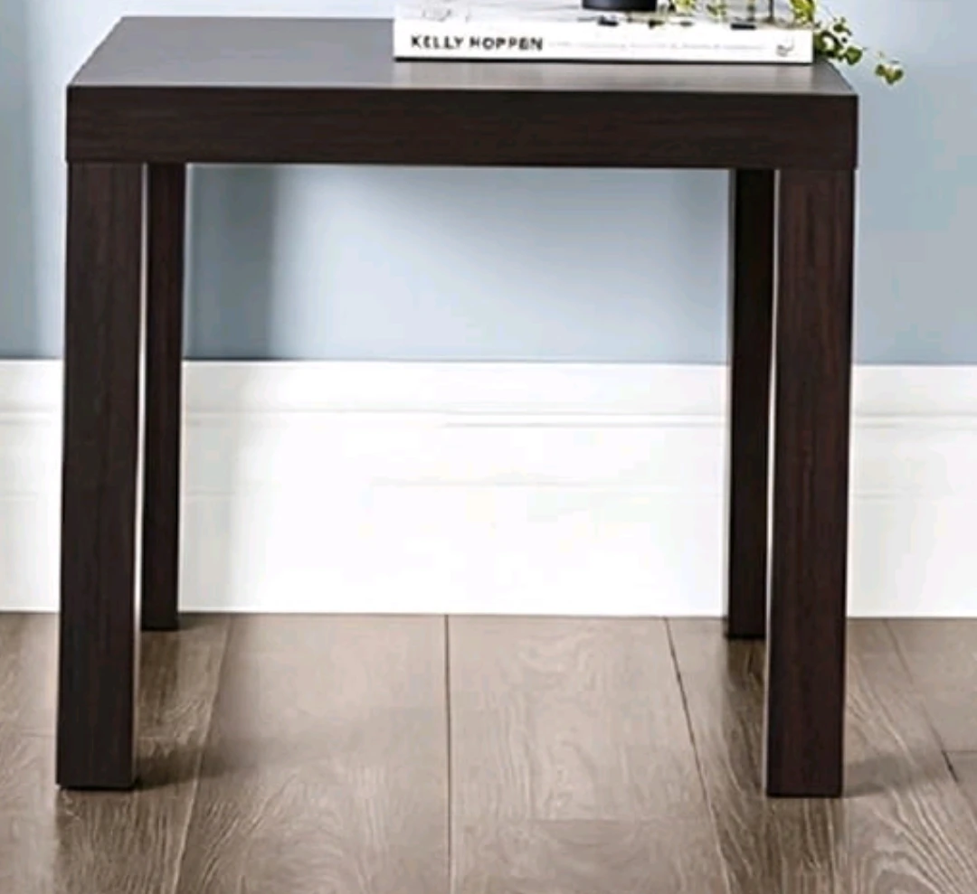 Dark Brown Side Table - 20in x 17.7in