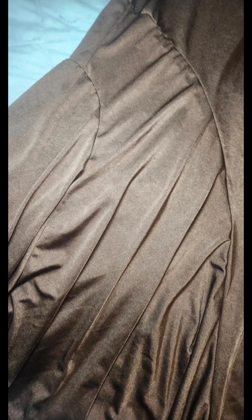 Brown Maxi Skirt with Ring Detail - photo 2