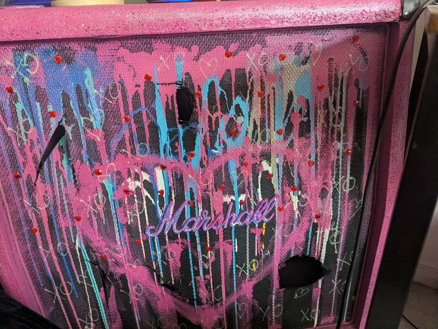 Custom Painted Marshall 1960 Guitar Cabinet
