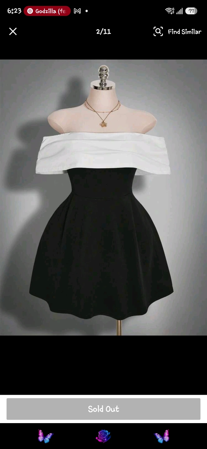 2 XL Off-the-Shoulder Dress with Large Bow