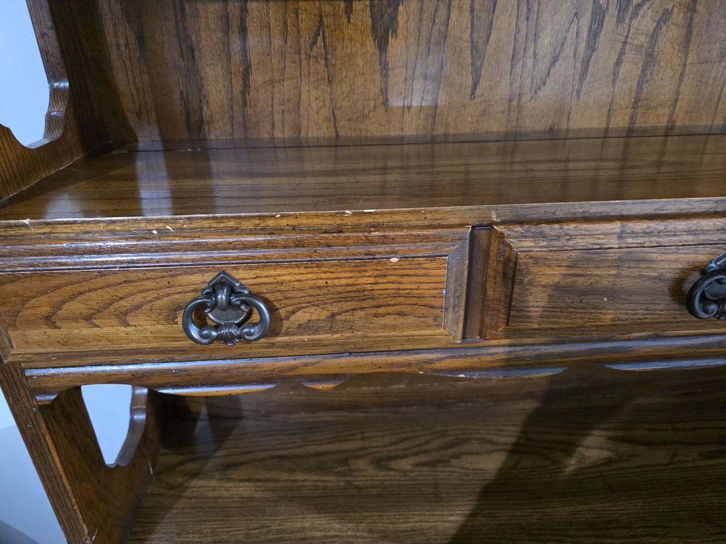 Vintage Wooden Secretary Desk with Hutch - photo 4