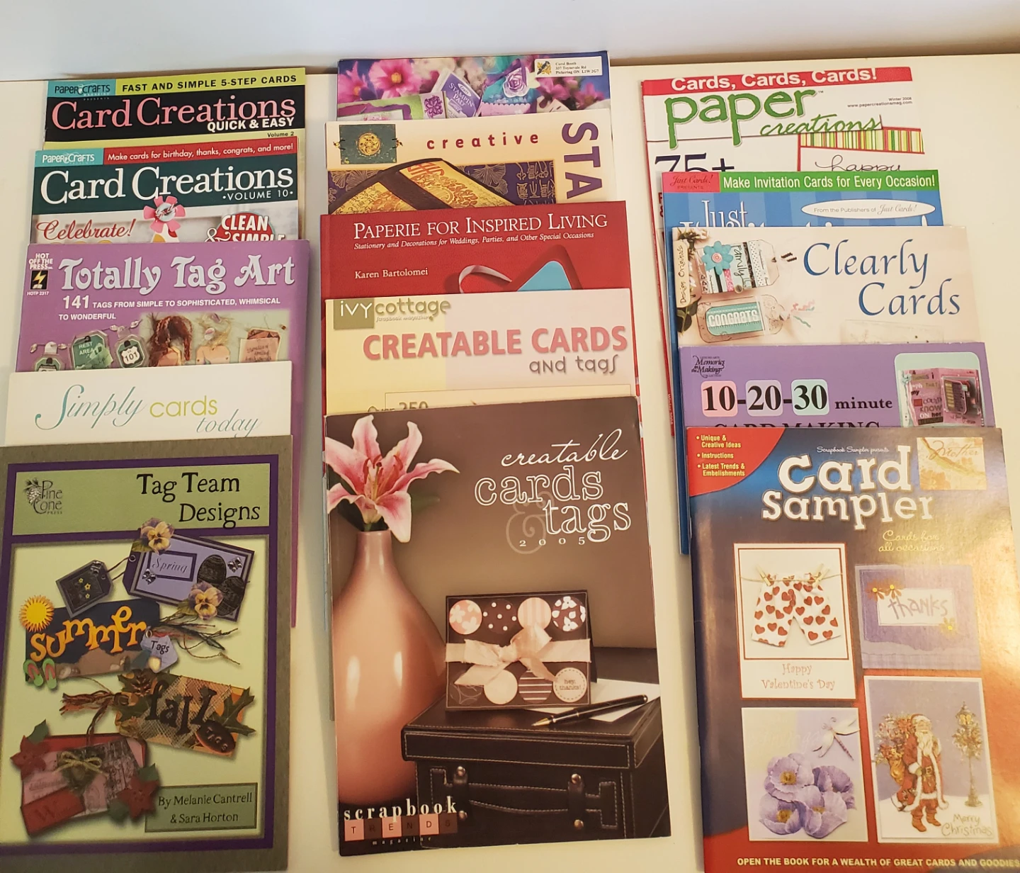 Lot of 15 Card Making and Paper Crafting Magazines and Books