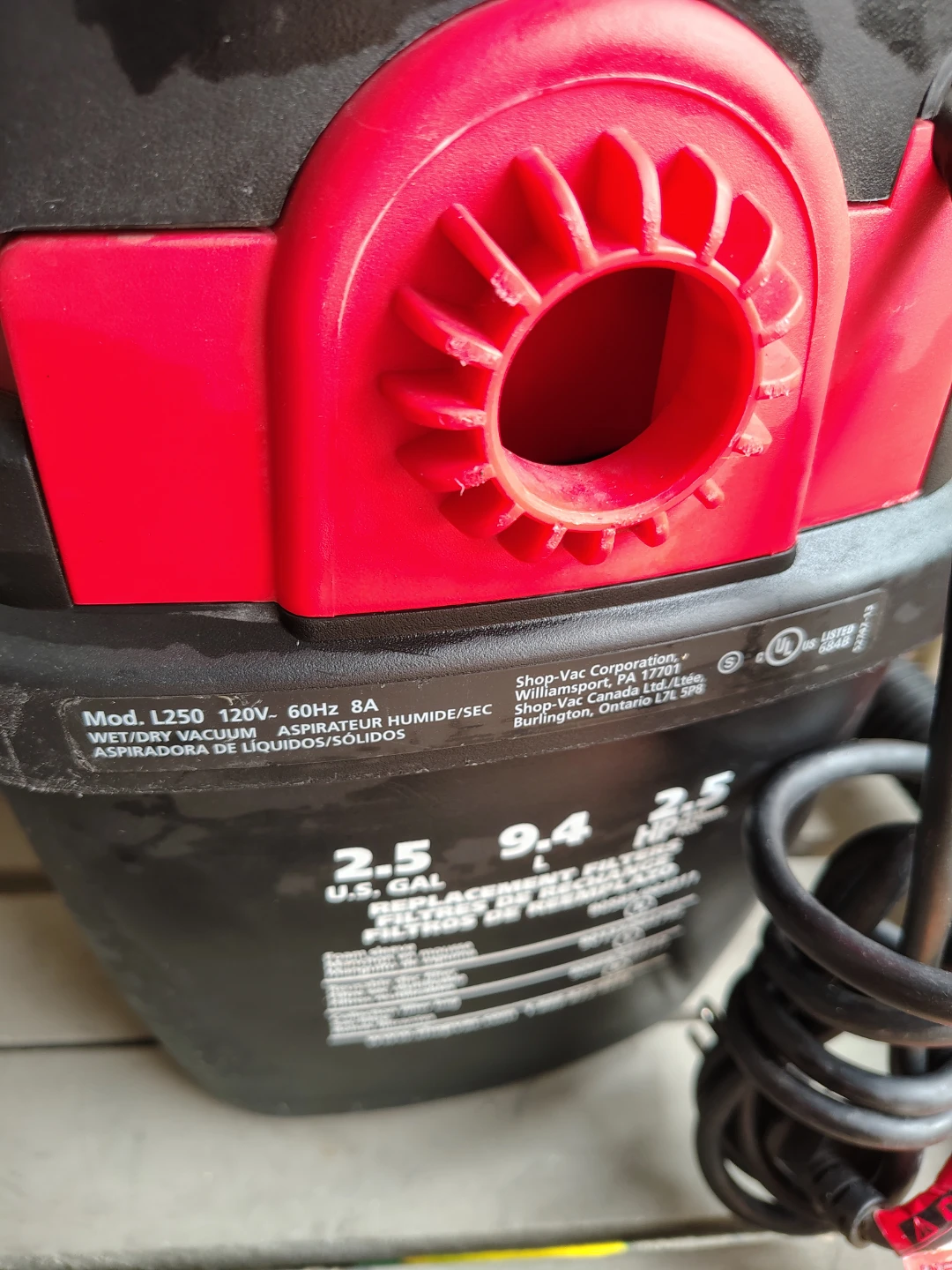 Compact Shop Vac 9.4L - photo 2