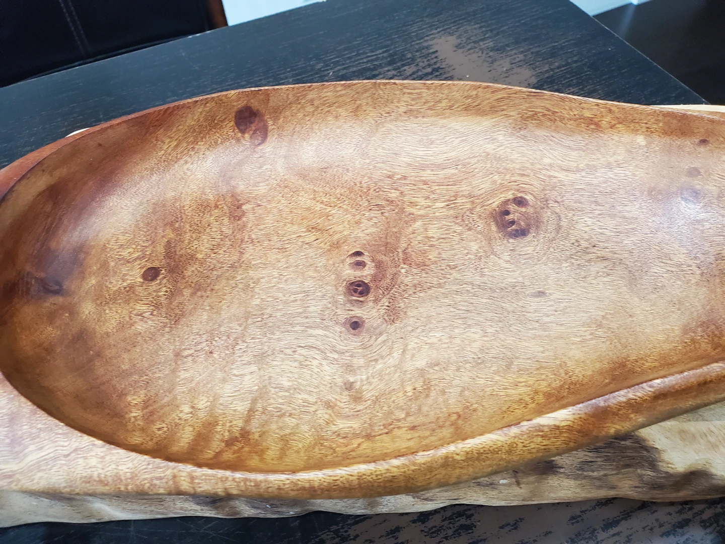 Wooden Fish Carving Bowl - photo 3
