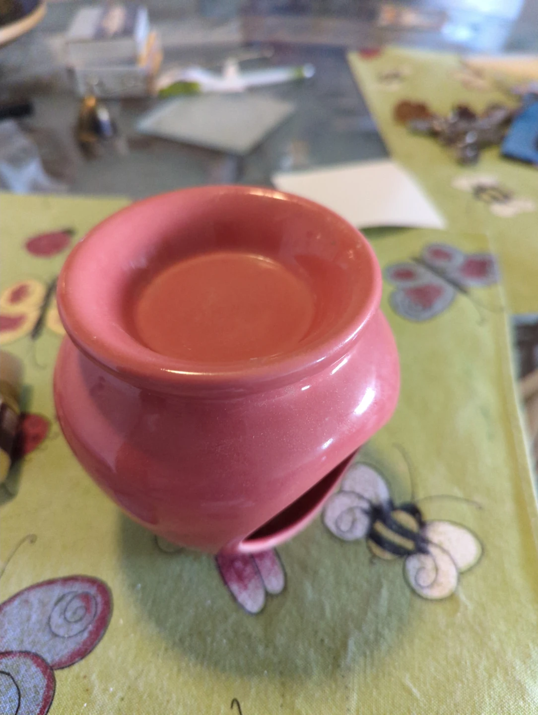 Peach-Coloured Ceramic Essential Oil  Burner/Wax Melt + bonus - photo 4