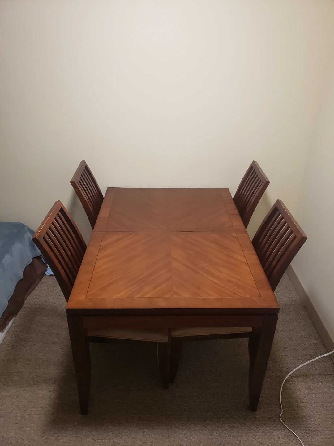Wooden Dining Table with 4 Chairs - photo 2