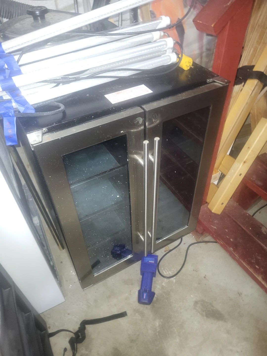 Compact Glass Door Beverage Fridge