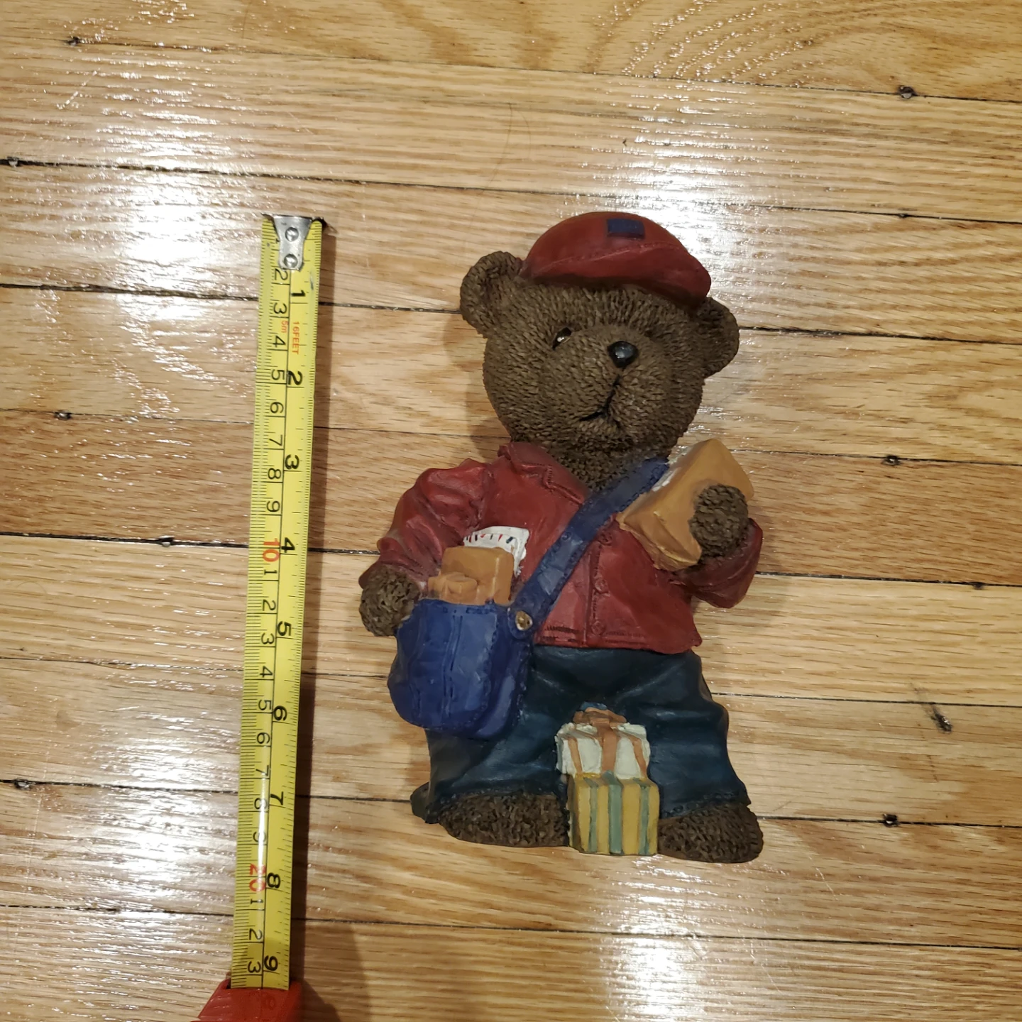 Vintage Teddy Bear Mail Carrier Coin Bank