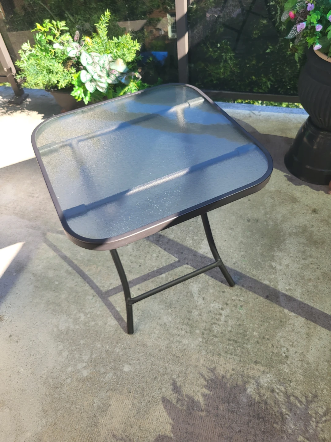 Glass Top Side Table