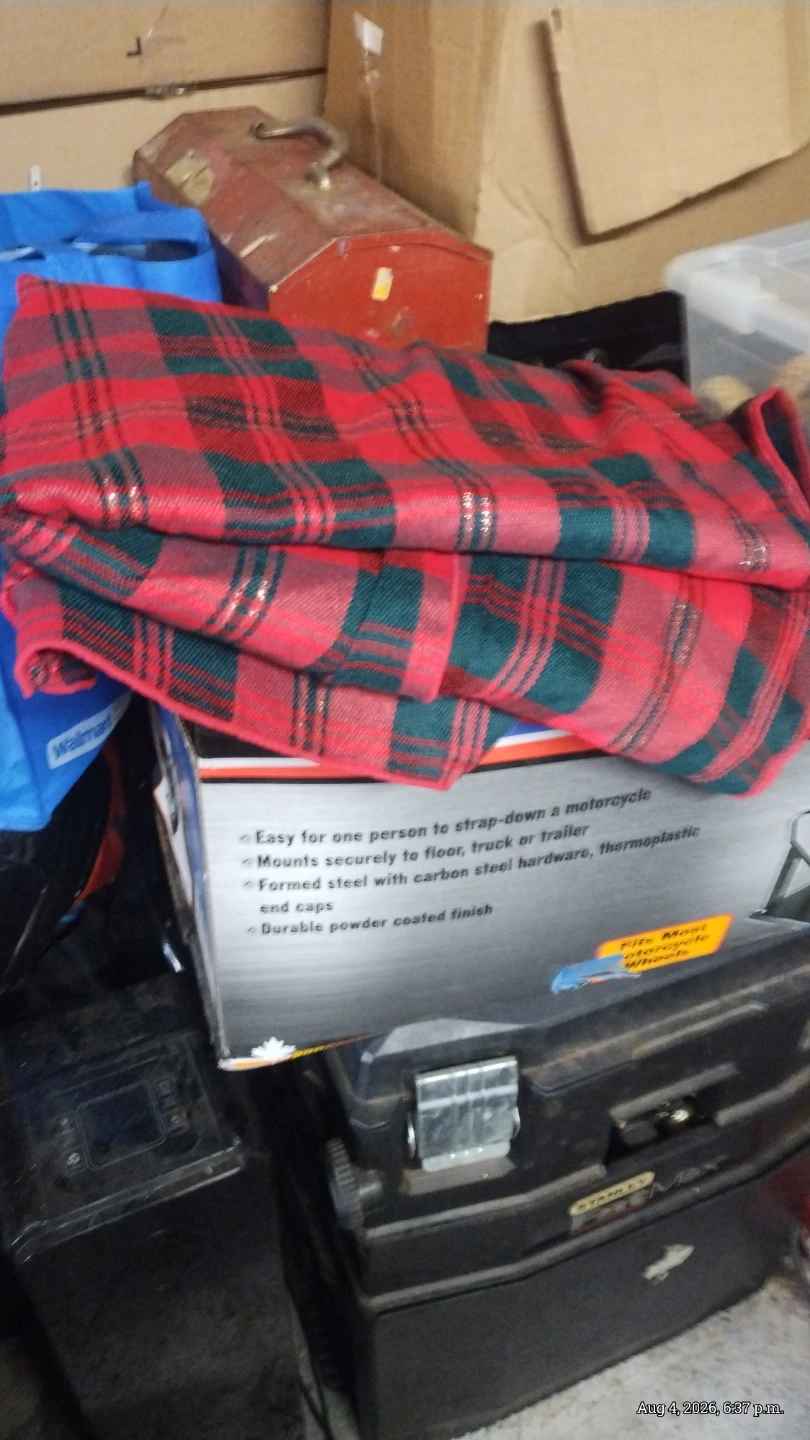 Red and Green Plaid Fabric