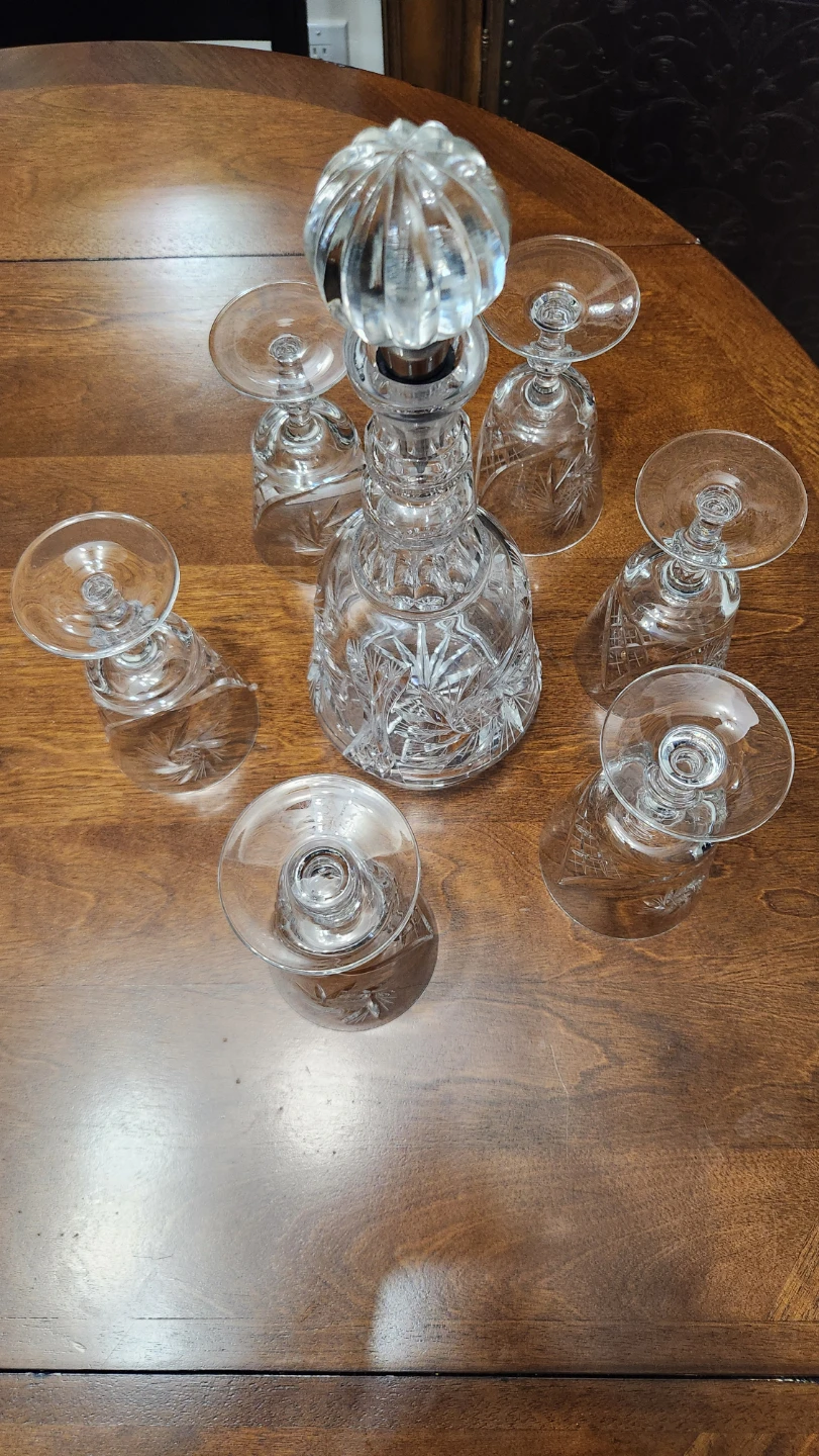 Crystal Decanter and Glasses Set