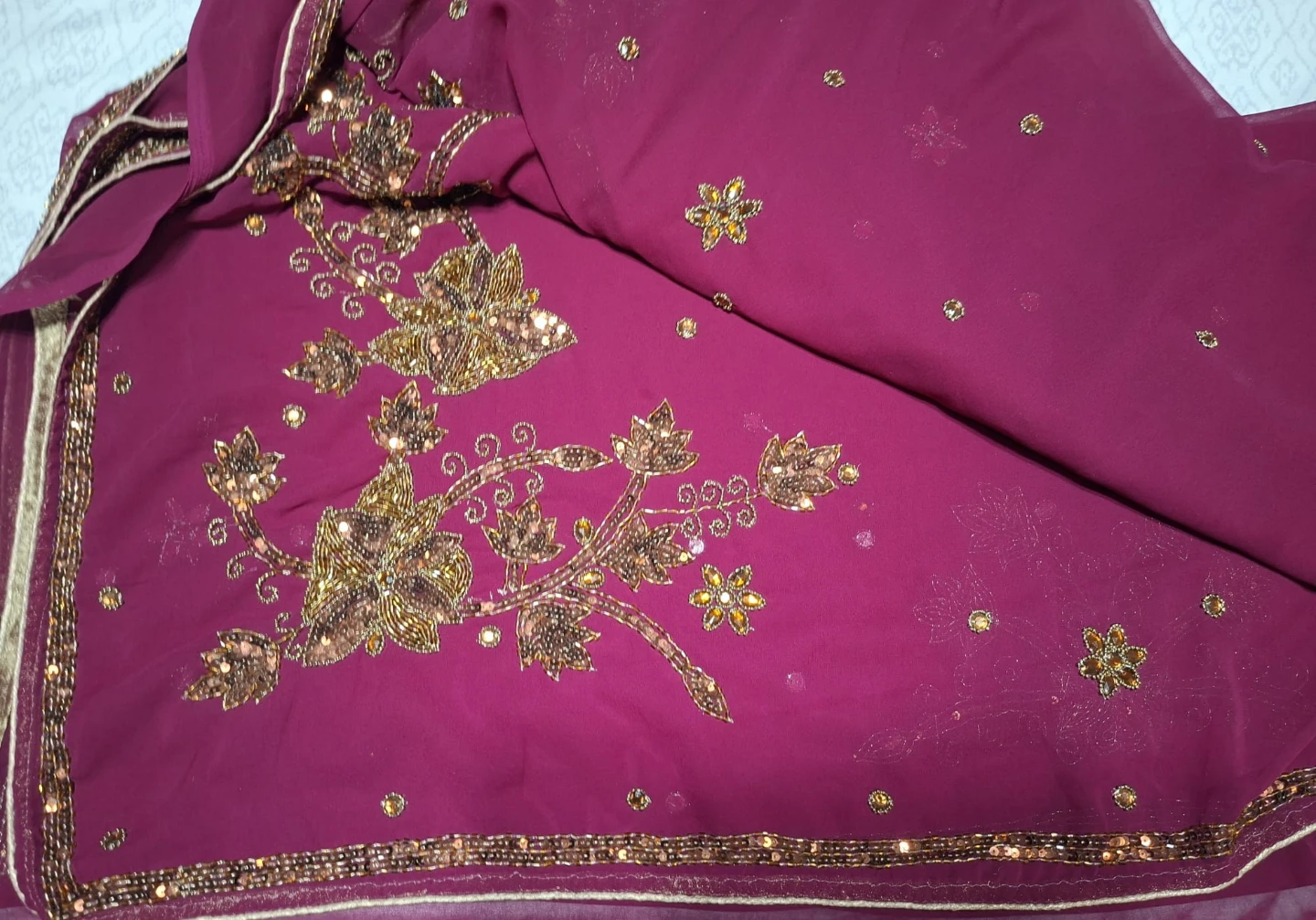Majenta New Saree (Sari) Indian traditional wear